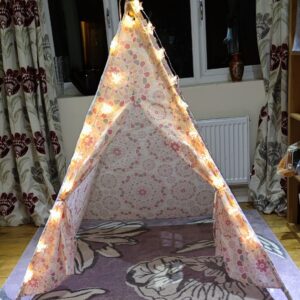 5.5ft Luxury Kids Teepee Play Tent children wigwam – Includes 20 Star String Lights /nox box