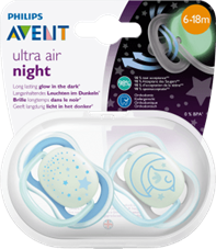avent soother air night boy 6-18 scf376/21