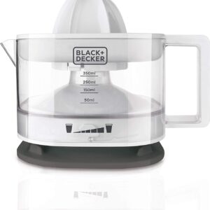 Black & Decker BXCJ25E Centrifugal juicer 25 W Grey, Transparent, White
