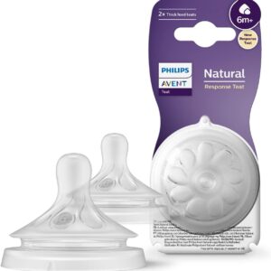 Philips Avent Natural Response Bottle Teat Flow 6 thick 6 Months, SCY966/02