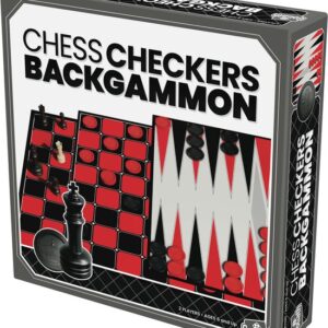 Goliath - 3-In-1 Board Game Chess Checkers Backgammon