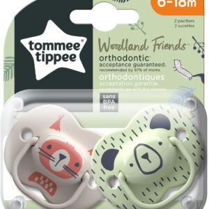 2x Tommee 6-18M 2PK Soother WOODLAND 4 soother